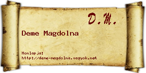 Deme Magdolna névjegykártya